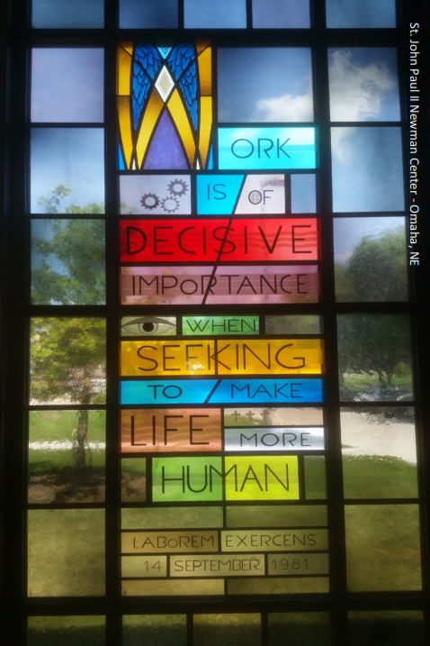 Stained Glass at the JPII Center Chapel in Omaha