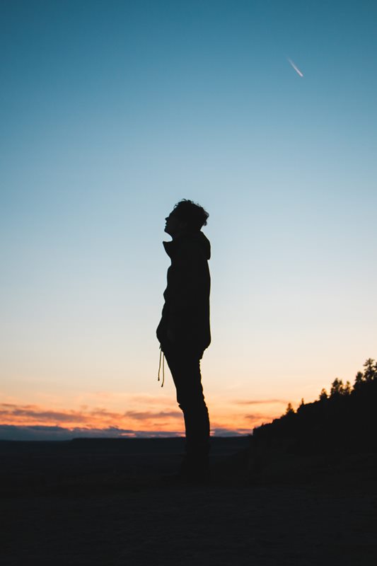 Man Looking into the night sky - Photo by Steve Halama on Unsplash