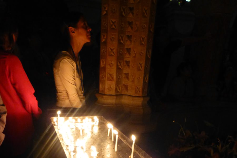 Woman in Church praying